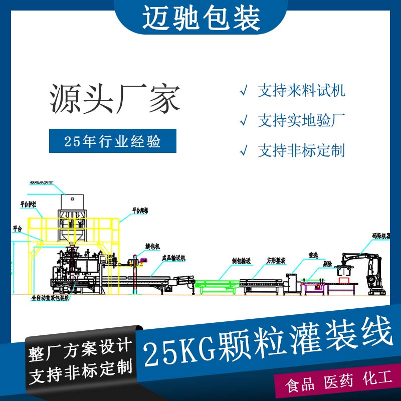 25kg颗粒灌装流水线